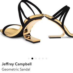 Jeffrey Campbell Geometric Sandal Black / Gold